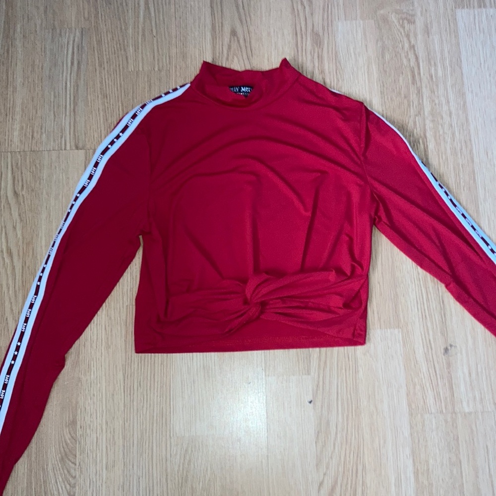 Red Cropped longsleeve